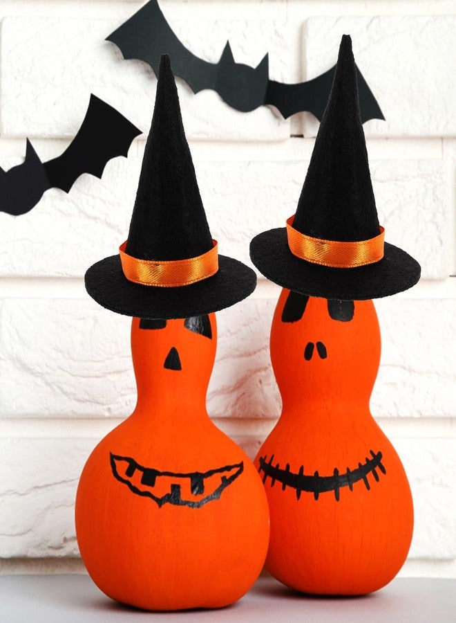 FONDOTIN Miniature Witch Hats 5Pcs Halloween Party Decorations Tiny Doll Hats Non-Woven Fabric for Crafts Diy and Wine Bottle Decor - Image 3